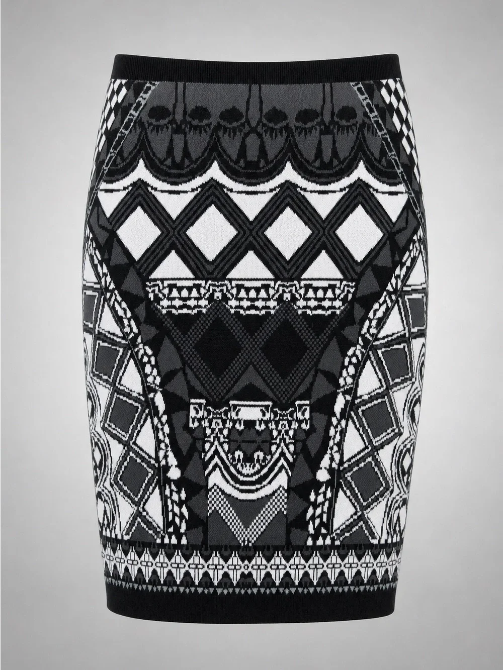 Camilla Black and White Geometric Pencil Skirt NWT